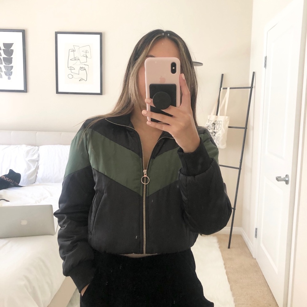 Chevron ski jacket